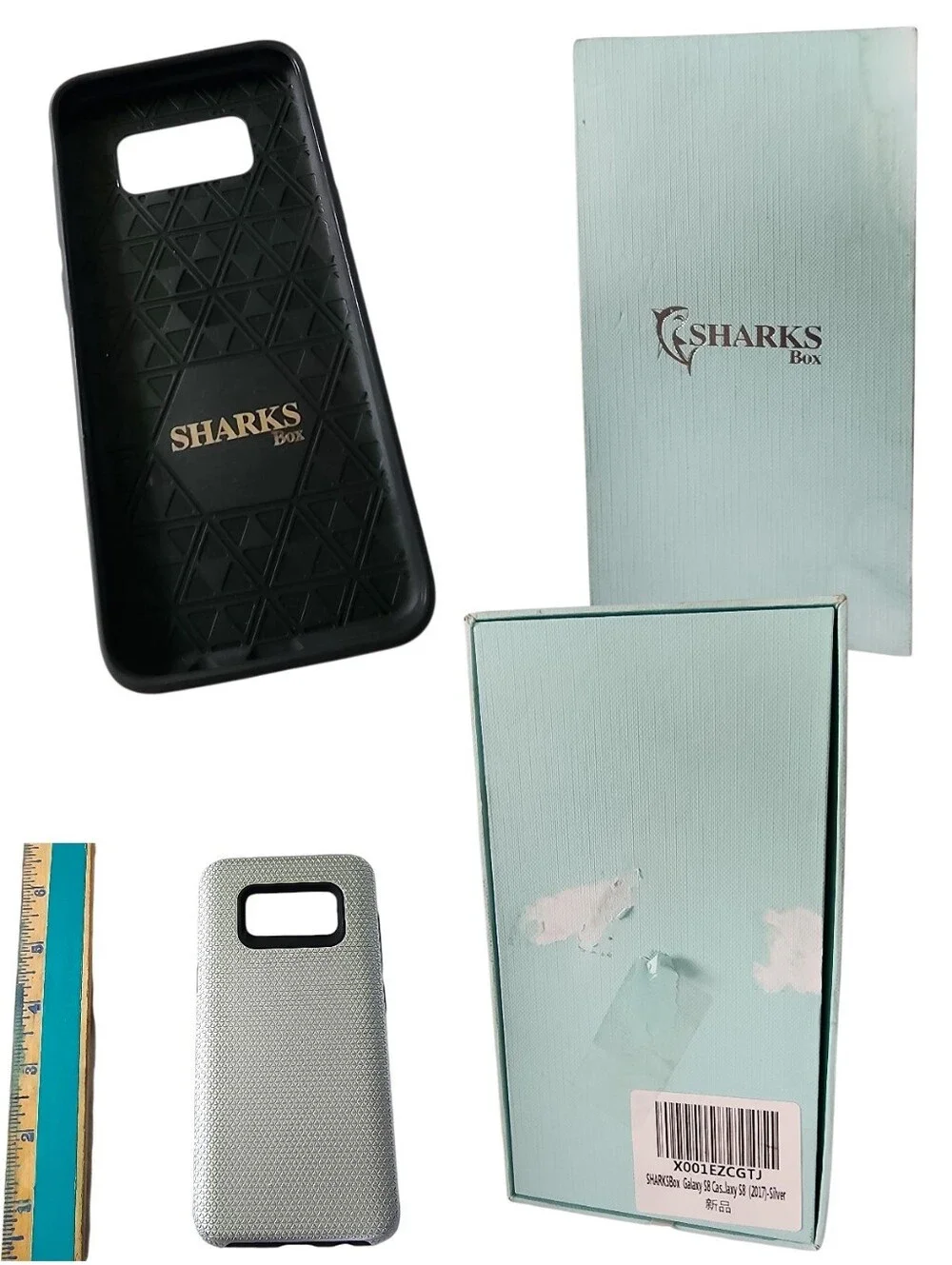 Sharks Box Dual Guard Silver matrix texture Case For Samsung Galaxy S8